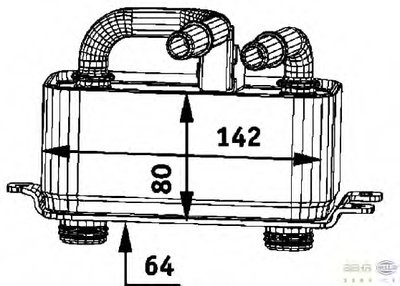 масляный радиатор, двигательное масло BEHR HELLA SERVICE HELLA купить