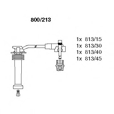 Провода зажигания Ford Mondeo 1.6-2.0i 16V 93- (к-кт)