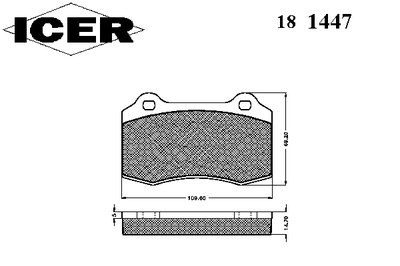 Колодки тормозные (передние/задние) Peugeot 208 12-19/Seat Ibiza II 00-02/Volvo S60/V70 II 02-10