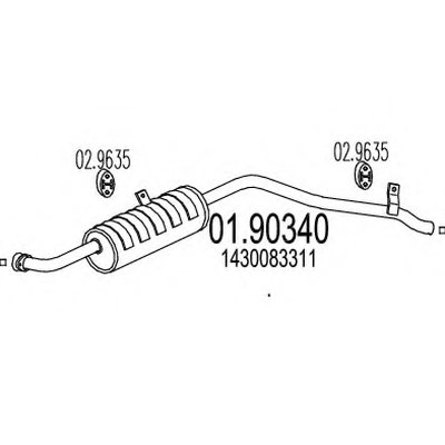 Глушитель выхлопных газов конечный MTS купить