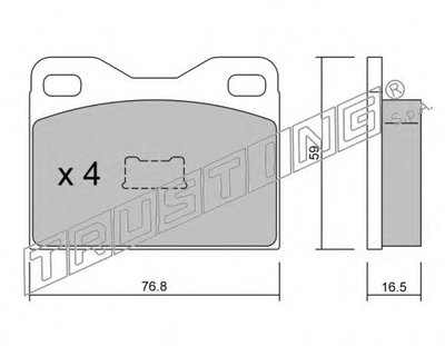 Комплект тормозных колодок, дисковый тормоз TRUSTING купить
