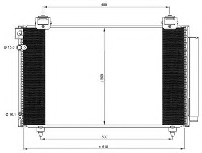 Радиатор кондиционера (с осушителем) Toyota Avensis 1.6-2.4 03-