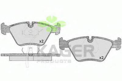 Комплект тормозных колодок, дисковый тормоз KAGER купить