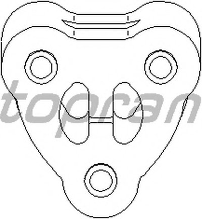 Кронштейн, глушитель TOPRAN купить