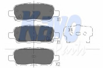 Колодки тормозные (задние) Nissan Juke/X-Trail 01-/Qashqai 1.5dCi-3.5 08- (Akebono)