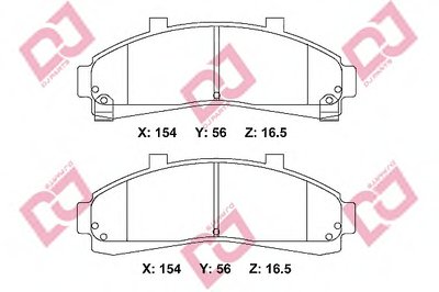 Комплект тормозных колодок, дисковый тормоз DJ PARTS купить