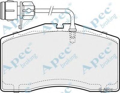 Комплект тормозных колодок, дисковый тормоз APEC braking купить