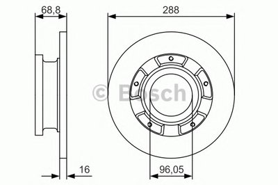 Диск тормозной (задний) Ford Transit 12- (288x16) (+ ABS)