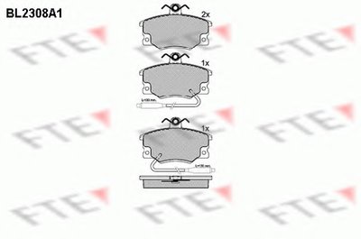 Комплект тормозных колодок, дисковый тормоз FTE купить