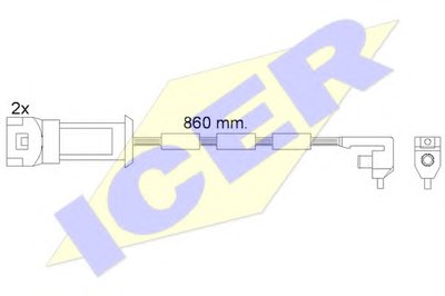 Сигнализатор, износ тормозных колодок ICER купить