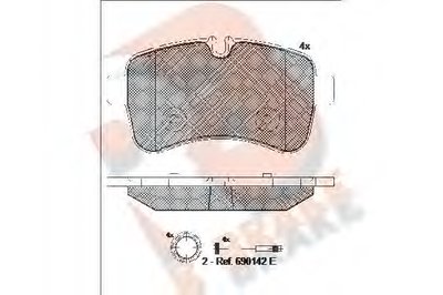 Комплект тормозных колодок, дисковый тормоз R BRAKE купить