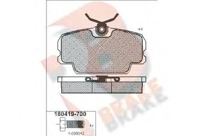 Комплект тормозных колодок, дисковый тормоз R BRAKE купить