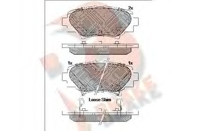 Комплект тормозных колодок, дисковый тормоз R BRAKE купить