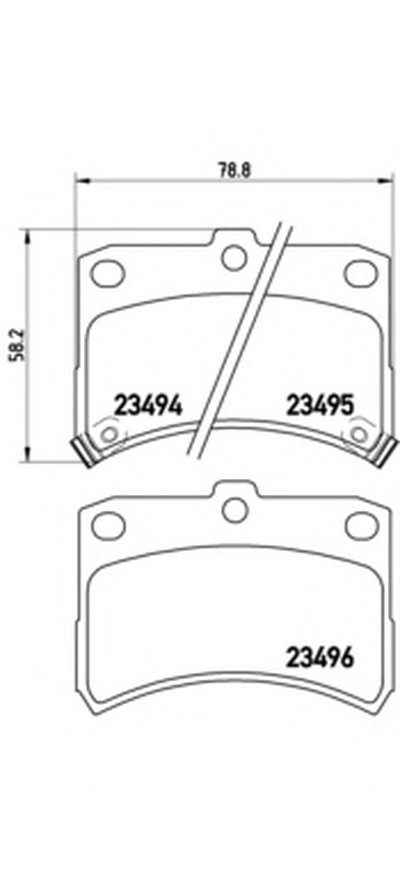 Комплект тормозных колодок, дисковый тормоз BREMBO купить