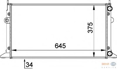Радиатор, охлаждение двигателя BEHR-HELLA купить