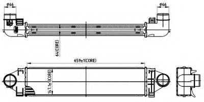 Радиатор интеркулера Ford Focus/Mondeo 06-