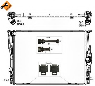 Радиатор охлаждения BMW 1 (E81/E82/E87/E88)/3 (E92/E93)/ X1 (E84) 1.6-3.0 04-