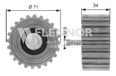 Паразитный / Ведущий ролик, зубчатый ремень FLENNOR купить