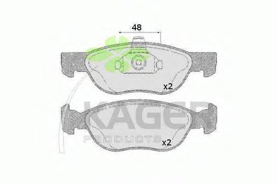 Комплект тормозных колодок, дисковый тормоз KAGER купить