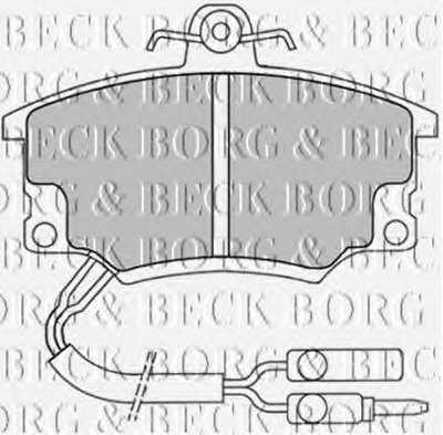 Комплект тормозных колодок, дисковый тормоз BORG & BECK купить