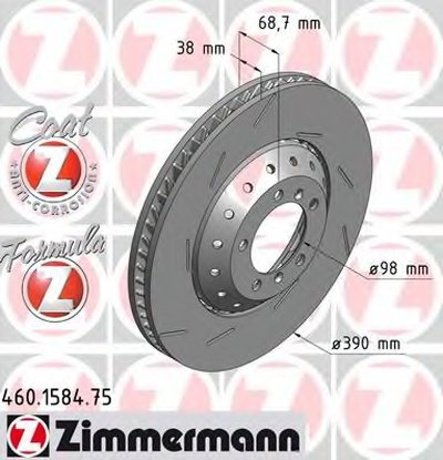 Тормозной диск FORMULA Z BRAKE DISC ZIMMERMANN купить