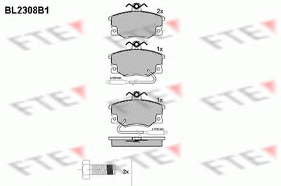 Комплект тормозных колодок, дисковый тормоз FTE купить