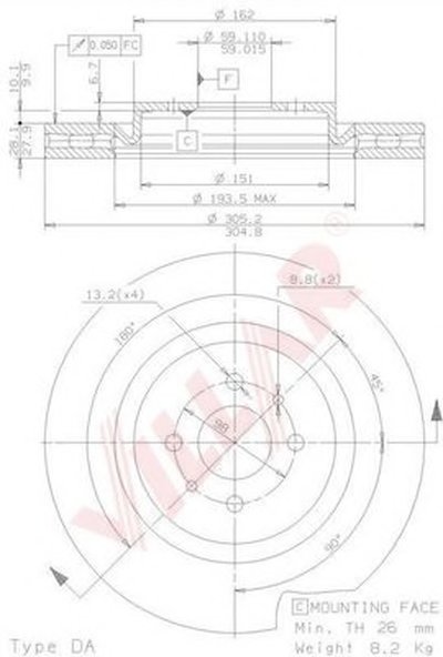 Тормозной диск COATED DISC LINE VILLAR купить