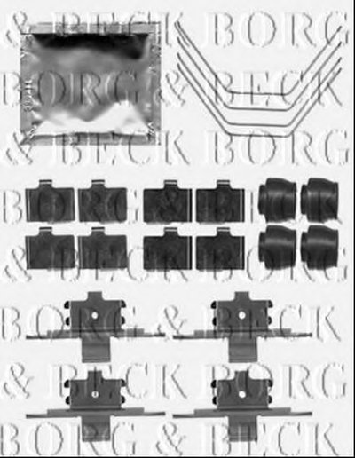 Комплектующие, колодки дискового тормоза BORG & BECK купить