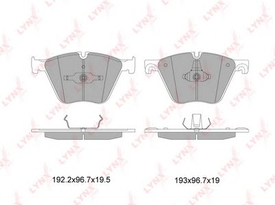 Комплект тормозных колодок, дисковый тормоз LYNXauto купить