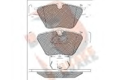 Комплект тормозных колодок, дисковый тормоз R BRAKE купить