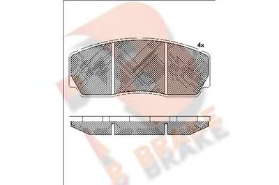 Комплект тормозных колодок, дисковый тормоз R BRAKE купить