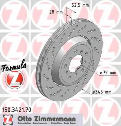 Тормозной диск FORMULA Z BRAKE DISC ZIMMERMANN купить