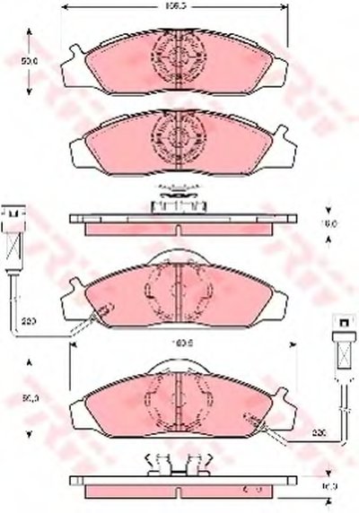 Комплект тормозных колодок, дисковый тормоз TRW купить