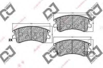 Комплект тормозных колодок, дисковый тормоз DJ PARTS купить