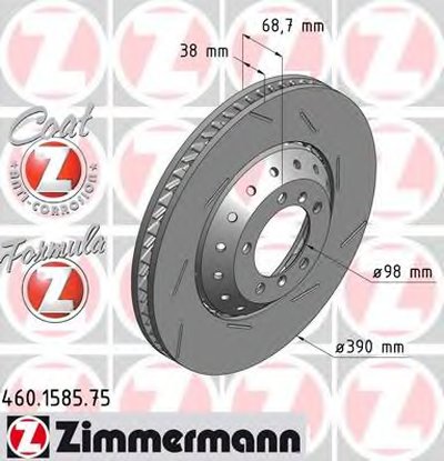 Тормозной диск FORMULA Z BRAKE DISC ZIMMERMANN купить