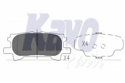Колодки тормозные (задние) Lexus RX 03-08