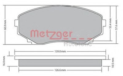 Комплект тормозных колодок, дисковый тормоз METZGER купить