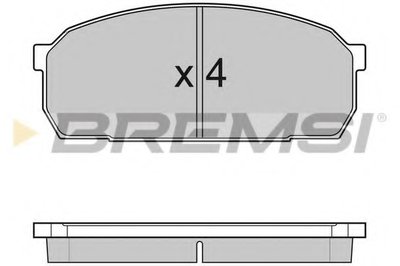 Комплект тормозных колодок, дисковый тормоз BREMSI купить