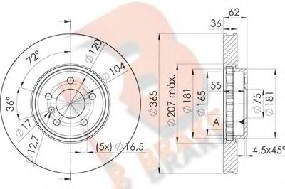 Тормозной диск R BRAKE купить