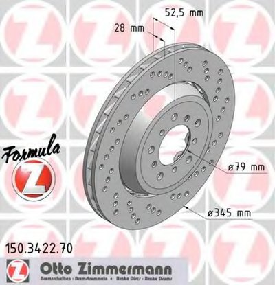 Тормозной диск FORMULA Z BRAKE DISC ZIMMERMANN купить