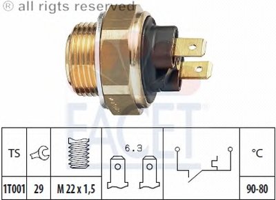 Термовыключатель, вентилятор радиатора FACET купить