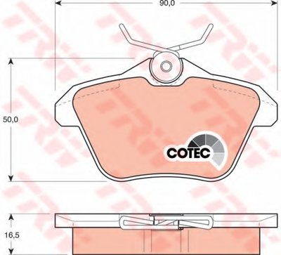 Комплект тормозных колодок, дисковый тормоз COTEC TRW купить