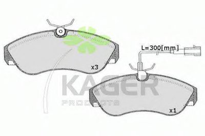 Комплект тормозных колодок, дисковый тормоз KAGER купить