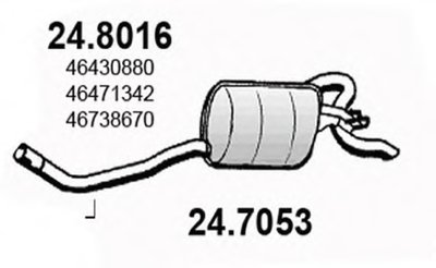 Глушитель выхлопных газов конечный ASSO купить