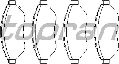 Комплект тормозных колодок, дисковый тормоз TOPRAN купить