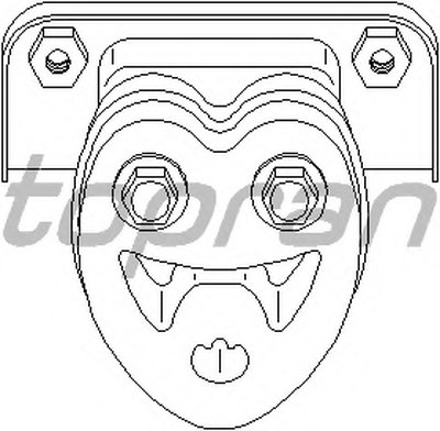 Кронштейн, глушитель TOPRAN купить