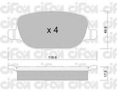Комплект тормозных колодок, дисковый тормоз CIFAM купить