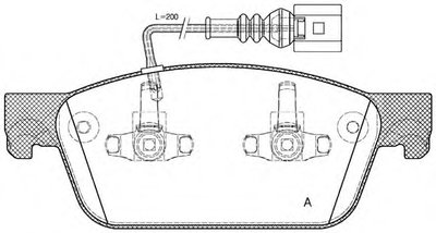 Комплект тормозных колодок, дисковый тормоз ADVANCE OPEN PARTS купить