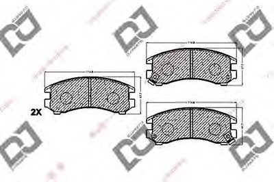 Комплект тормозных колодок, дисковый тормоз DJ PARTS купить