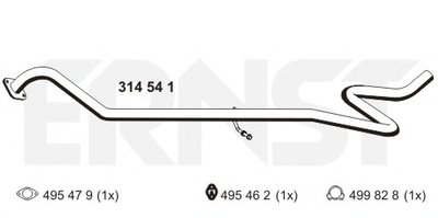 Труба выхлопного газа ERNST купить